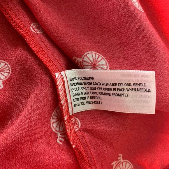 Xhilaration Elastic Waist Bicycle Print Dress S - Picture 8 of 8